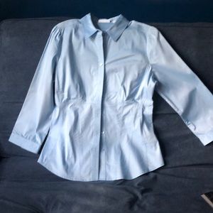 New York & Company Light Blue Blouse